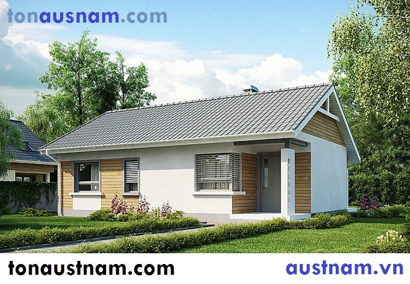 Kiểu nhà mái tôn (giả ngói) đẹp - hiện đại